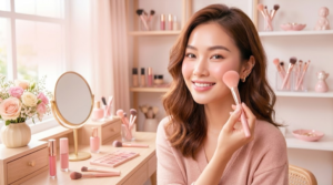 Cách đánh phấn má hồng cho gò má cao