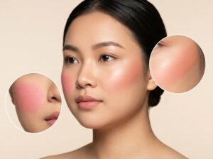 Cách đánh phấn má hồng cho mặt tròn