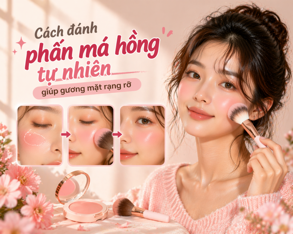 Cách đánh phấn má hồng tự nhiên đúng cách